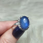 Anillo plata 925 con flúorita azul extra - ajustable