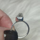 Anillo plata de ley 925 con herkimer - 16.50 mm diámetro