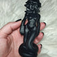 Medusa Gorgona tallada en obsidiana negra