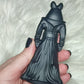 Dios egipcio Anubis tallado en obsidiada negra