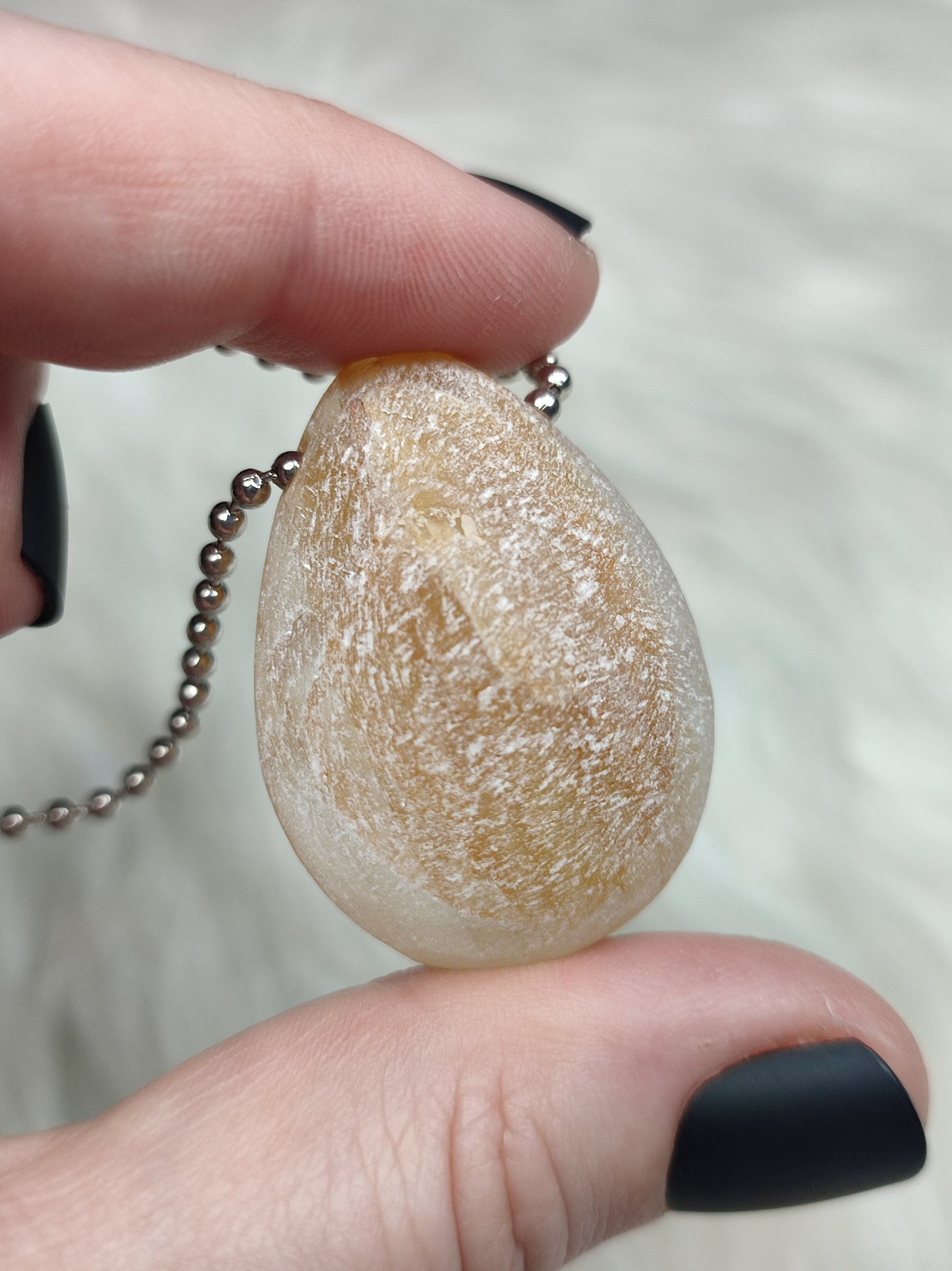 Collar acero cuarzo sanador - Emu Egg