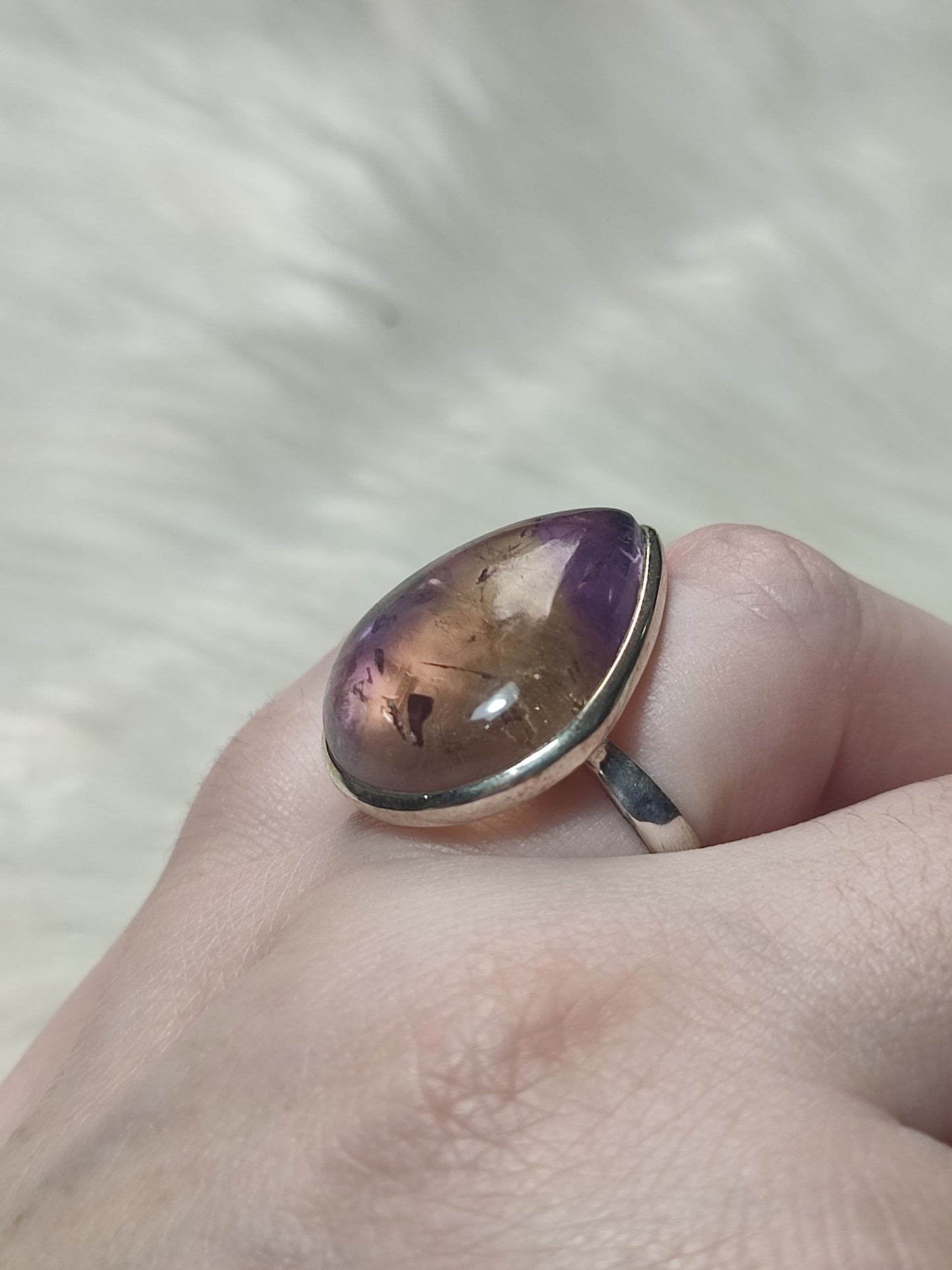 Anillo plata 925 con ametrino - ajustable n° 43