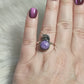 Anillo plata 925 con charoita - ajustable n° 18 kitsune