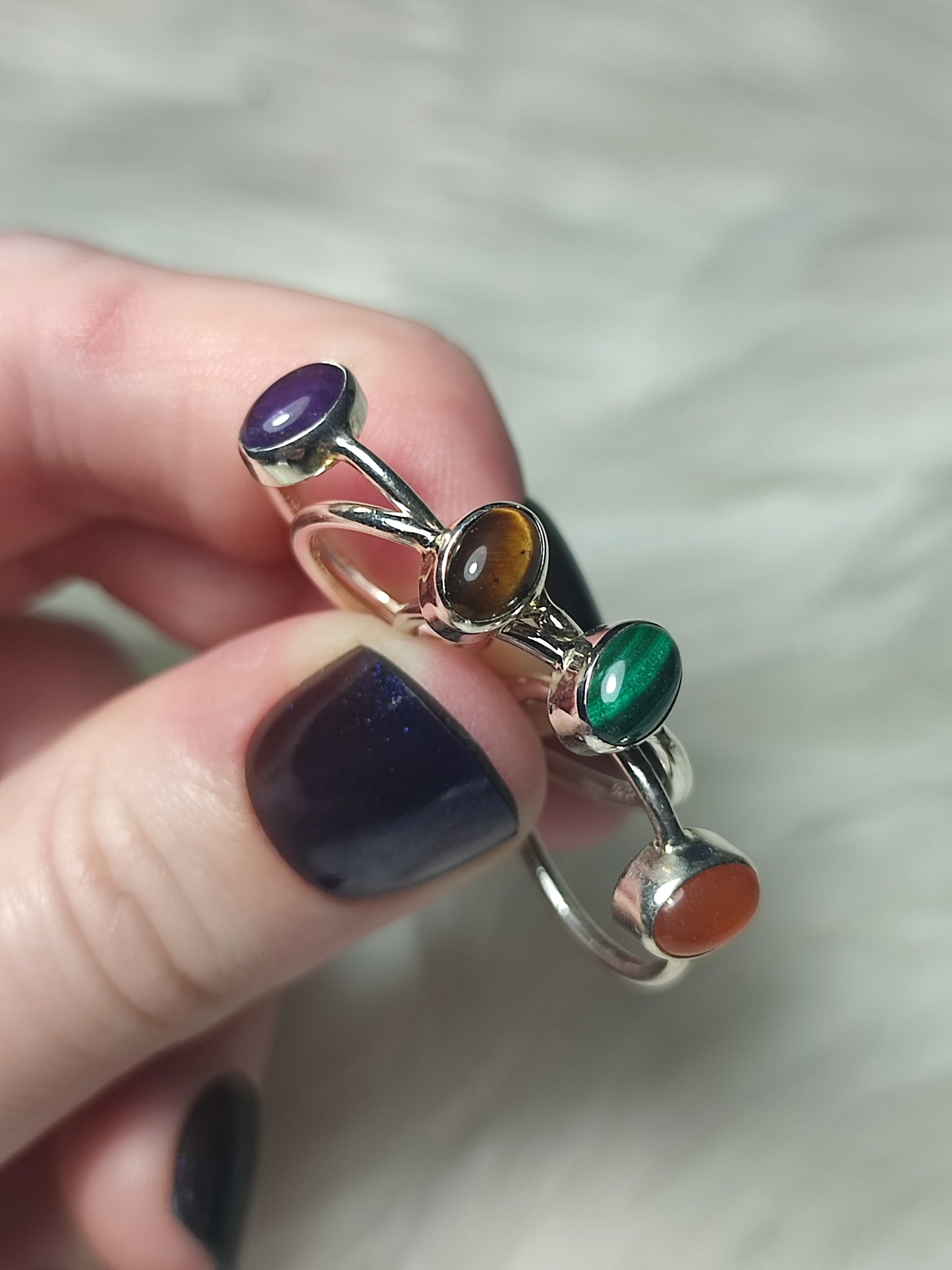 Anillo plata 925 con mineral 17.50 mm - Leer descripción