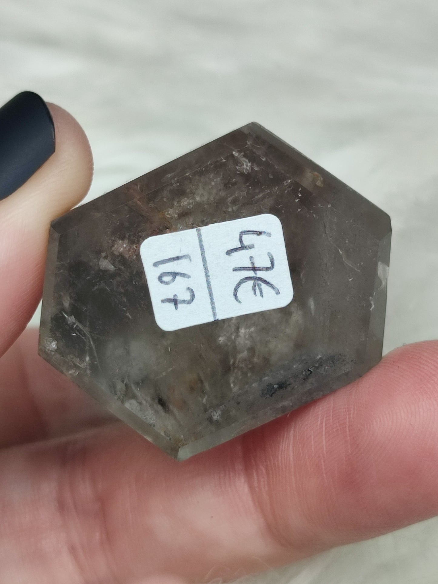 Punta cuarzo fantasma con inclusiones n°167
