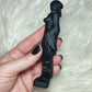 Sacerdotisa tallada en obsidiana negra - modelo Capucha