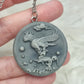 Collar en acero con jade Taiji - aguila 126