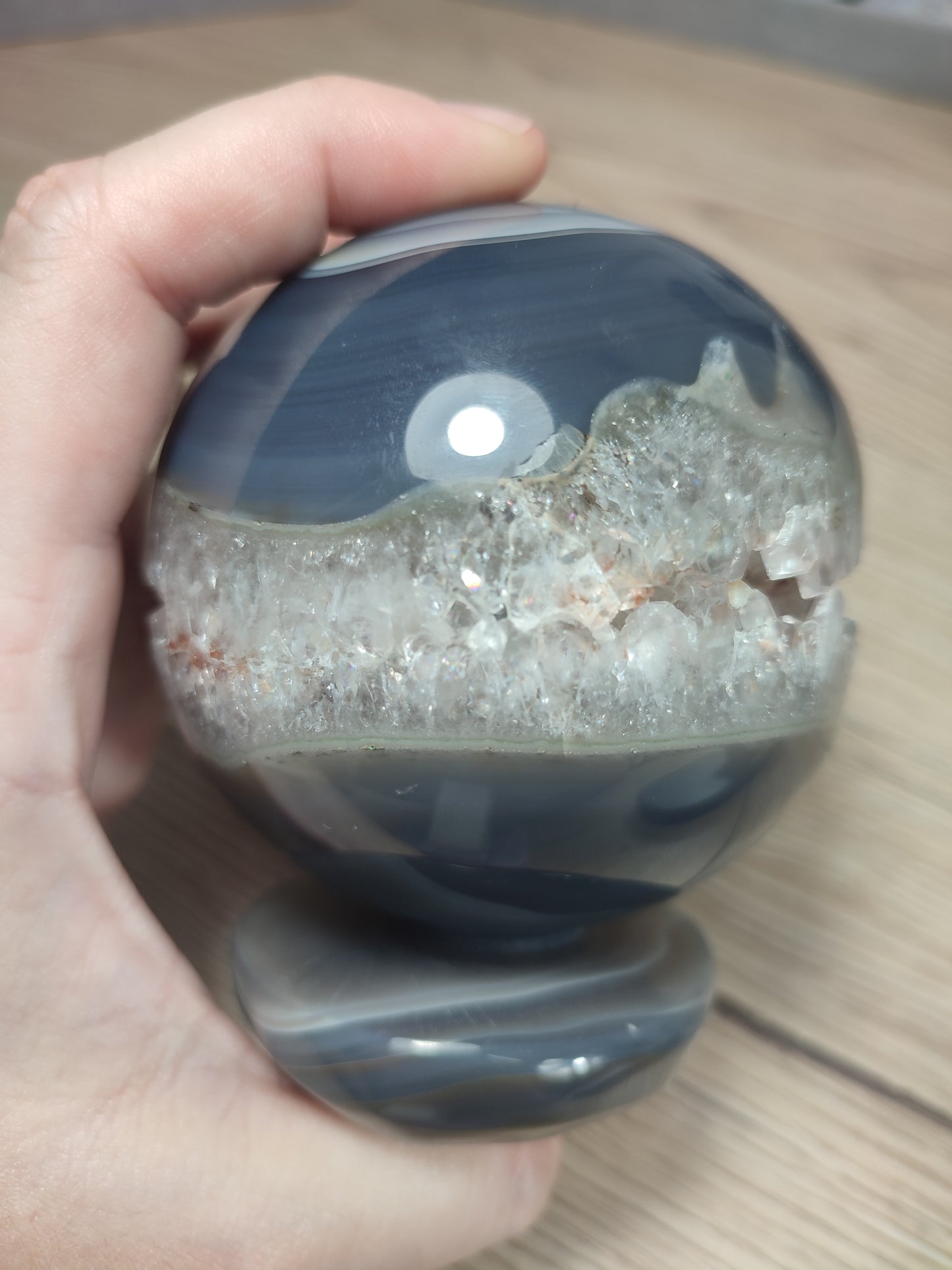 Esfera ágata cristalizada 735 gr