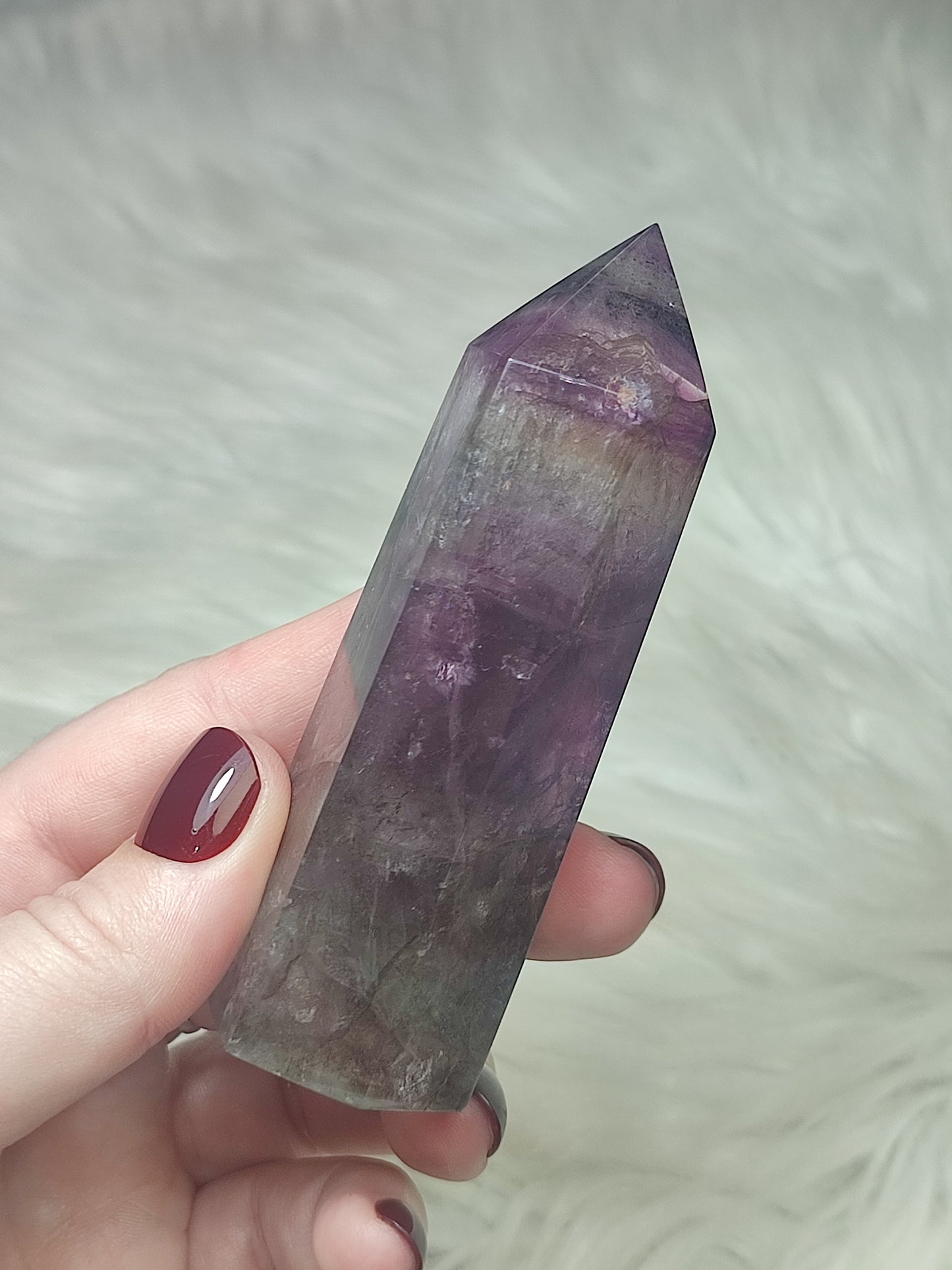 Punta flúorita bicolor Ahumada n° 99 - Video