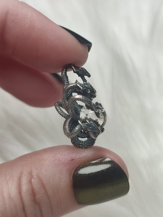 Colgante plata de ley 925 con cuarzo chamanico - hidra 4
