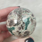 Esfera jaspe verde flor 222 gramos - n° 8