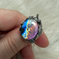 Anillo plata 925 con labradorita espectrolita - ajustable n° 10
