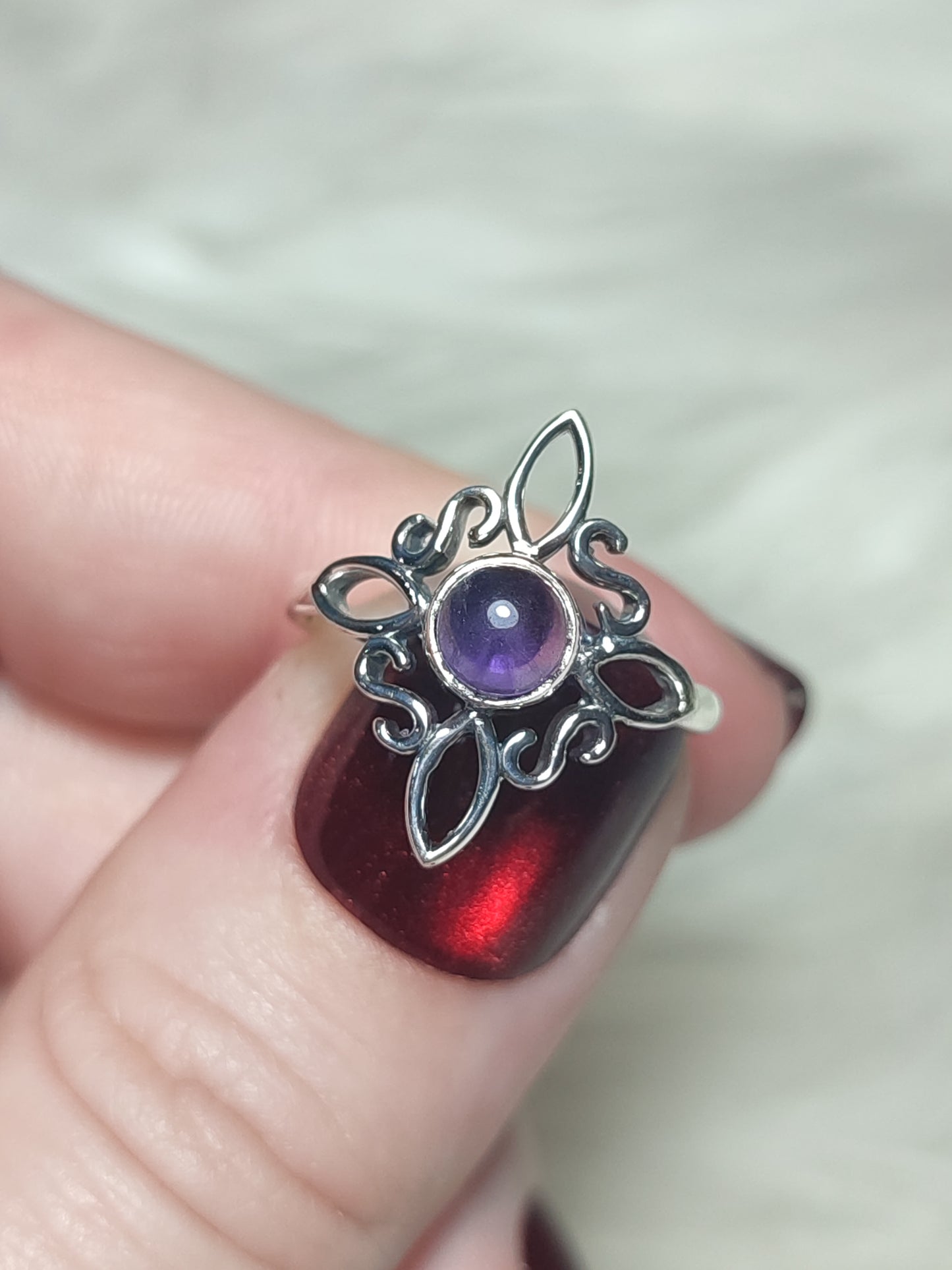 Anillo plata 925 Modelo Nudo de Bruja Ajustable