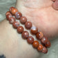 Pulsera bola ágata rosa 8 mm