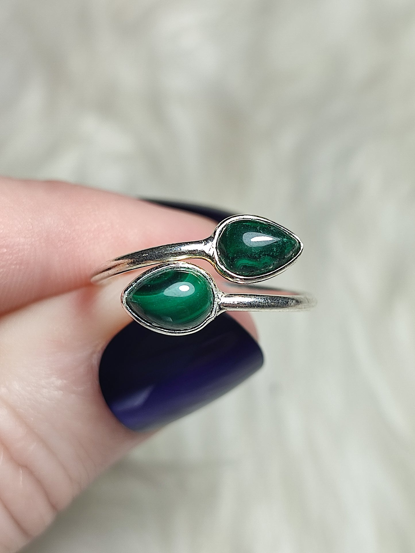 Anillo plata 925 Modelo Doble Lágrima