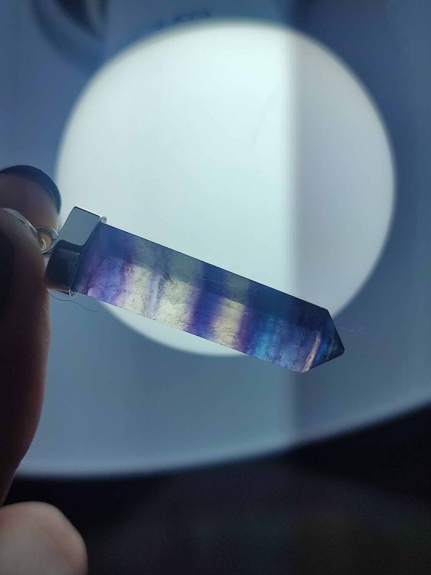 Colgante plata de ley 925 con flúorita - n°66