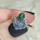 Anillo plata 925 con ópalo negro n° 50 - Modelo murciélago