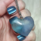 Collar fluorita azul - corazón 87