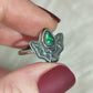 Anillo plata de ley 925 con ópalo negro n° 48