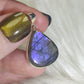 Colgante plata 925 con labradorita purpura n° 359