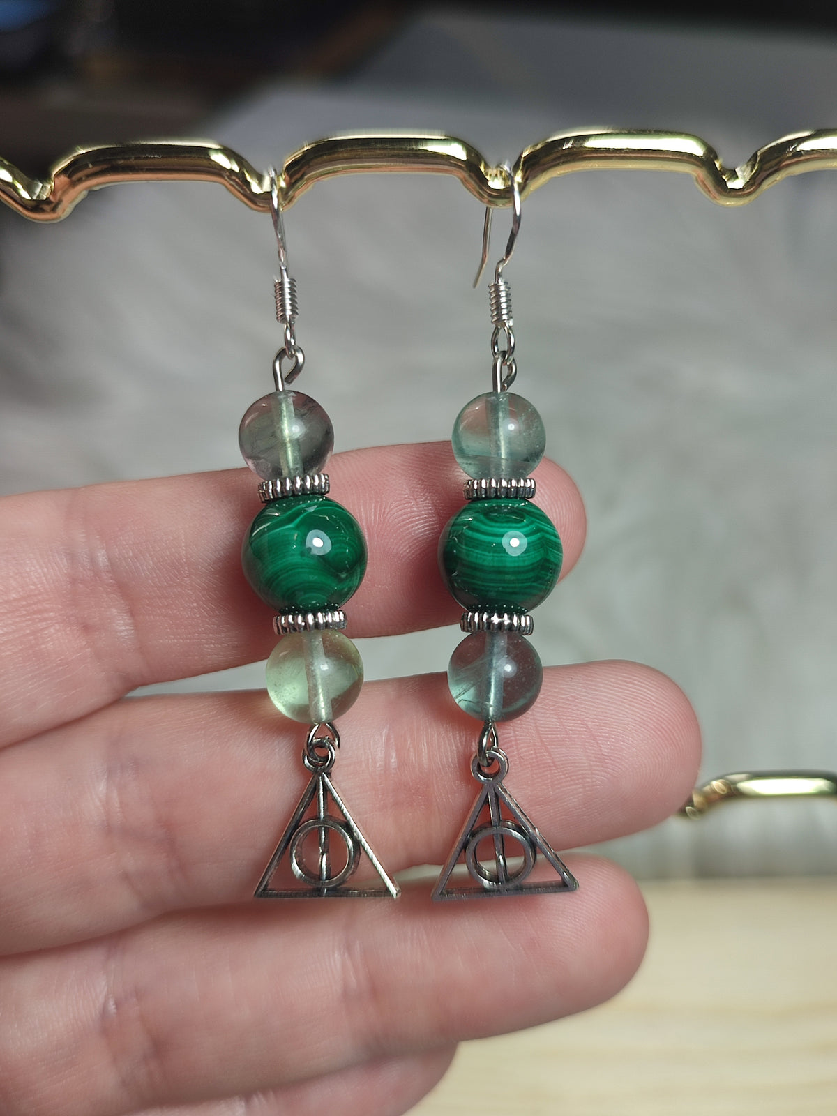 Pendientes largos - Modelo Slytherin