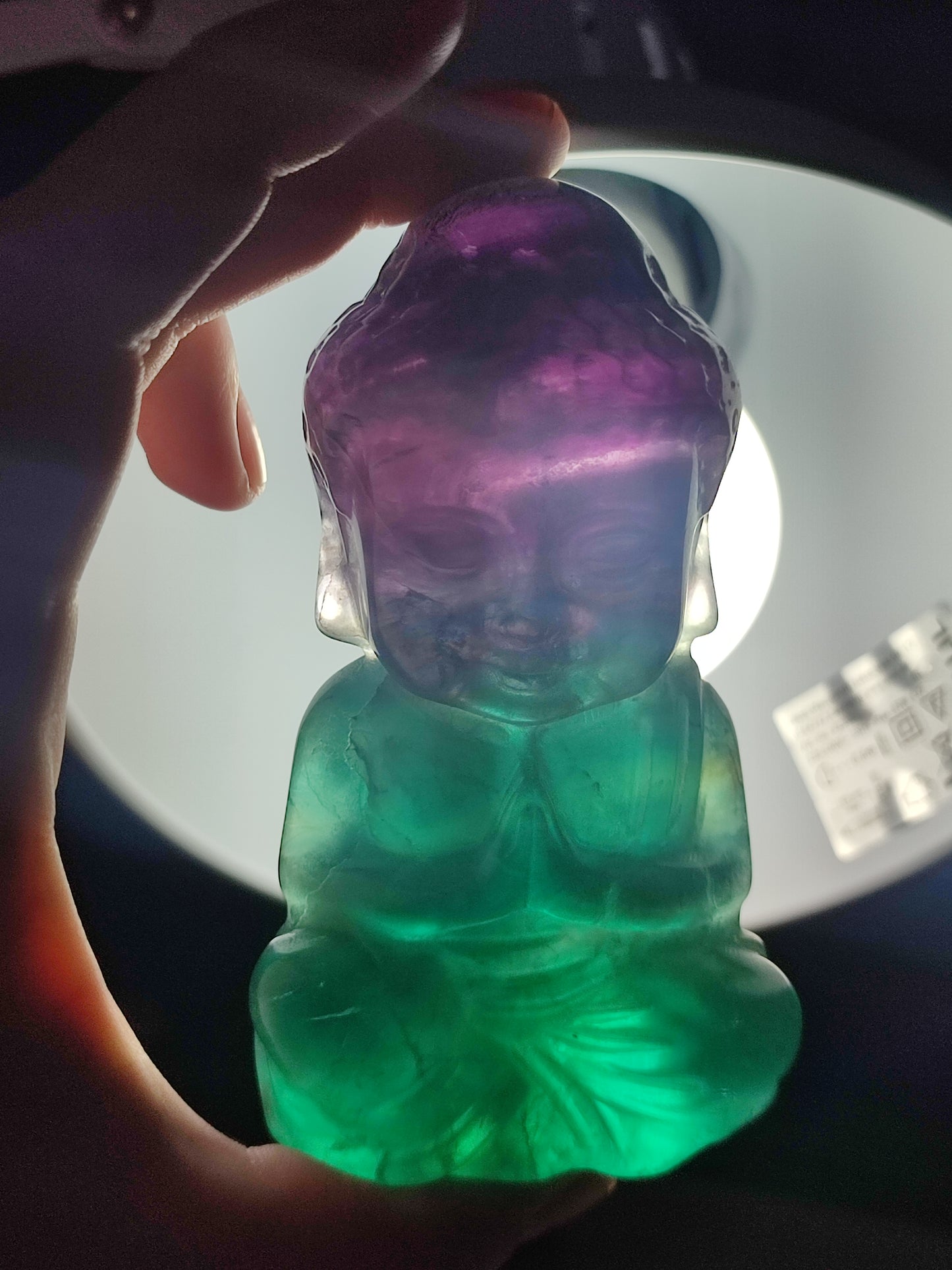 Buda fluorita multicolor 505 gramos