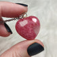 Colgante plata 925 con corazón rodonita n° 34 - alta calidad
