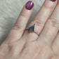 Anillo plata 925 con ágata musgo - ajustable n° 77