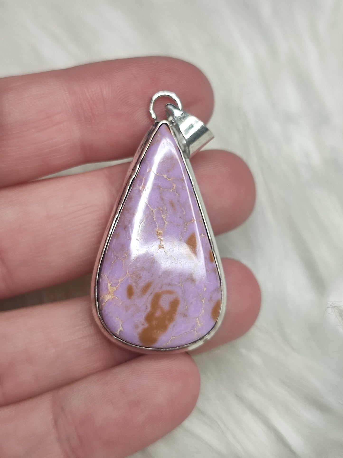Colgante baño de plata con fósfosiderita - FOS1