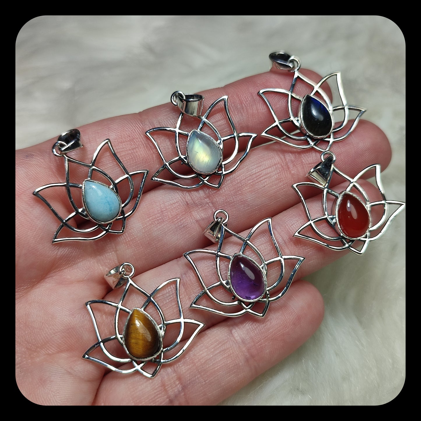 Colgante plata 925 Flor de Loto