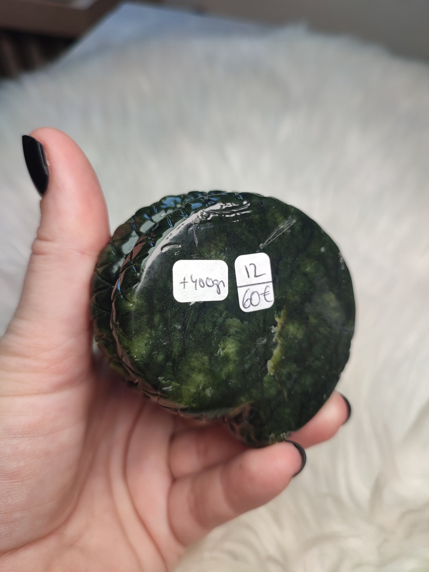 Cobra tallada en jade chino +400 gramos