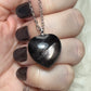 Colgante plata 925 hiperstena - corazón 373