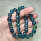 Pulsera elástica esferas de flúorita 10 mm