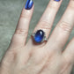 Anillo plata 925 con flúorita azul extra - ajustable
