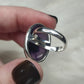 Anillo plata 925 con amatista trapiche - ajustable n° 31