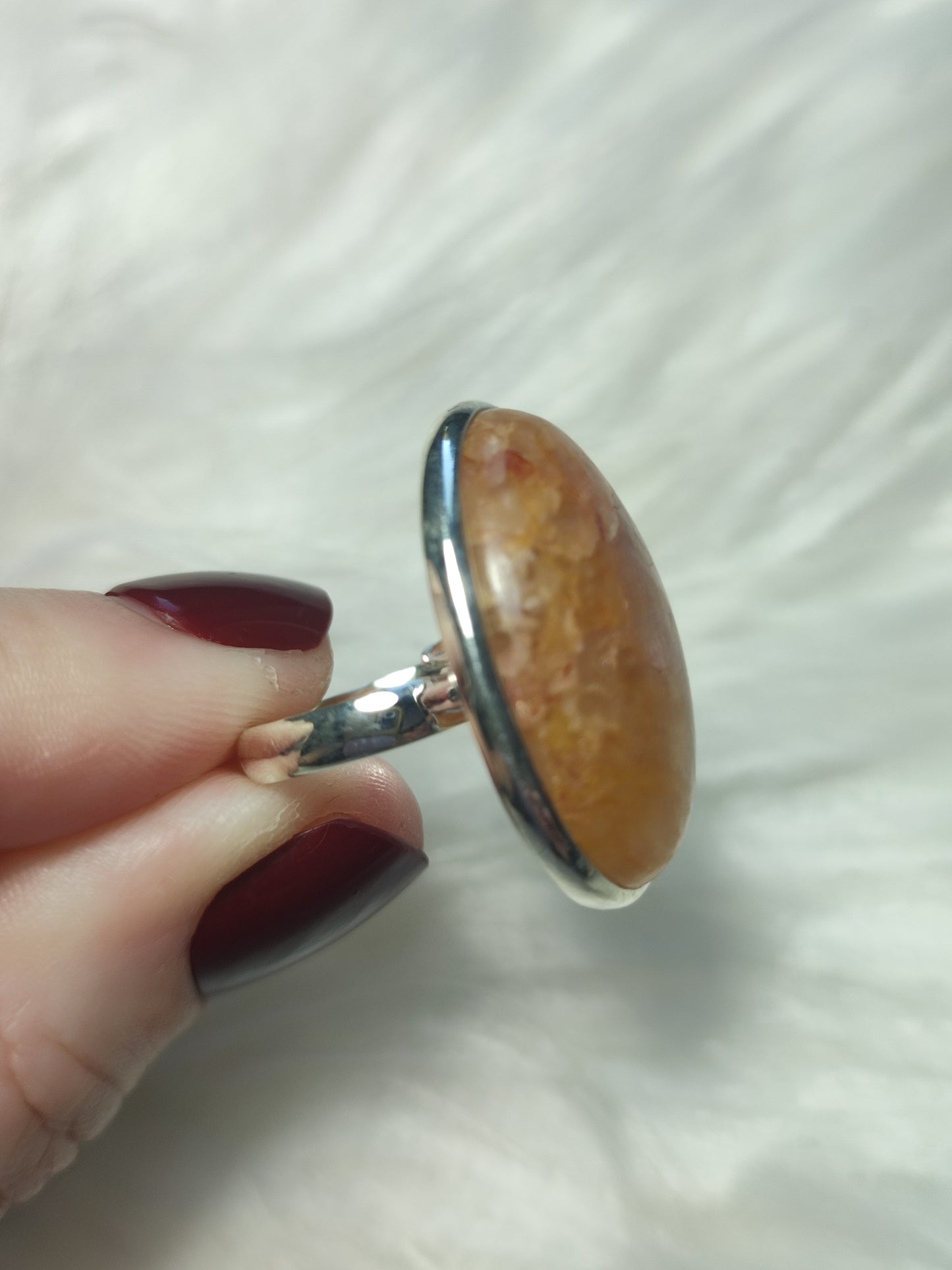 Anillo plata 925 con cuarzo Sanador - ajustable n° 53