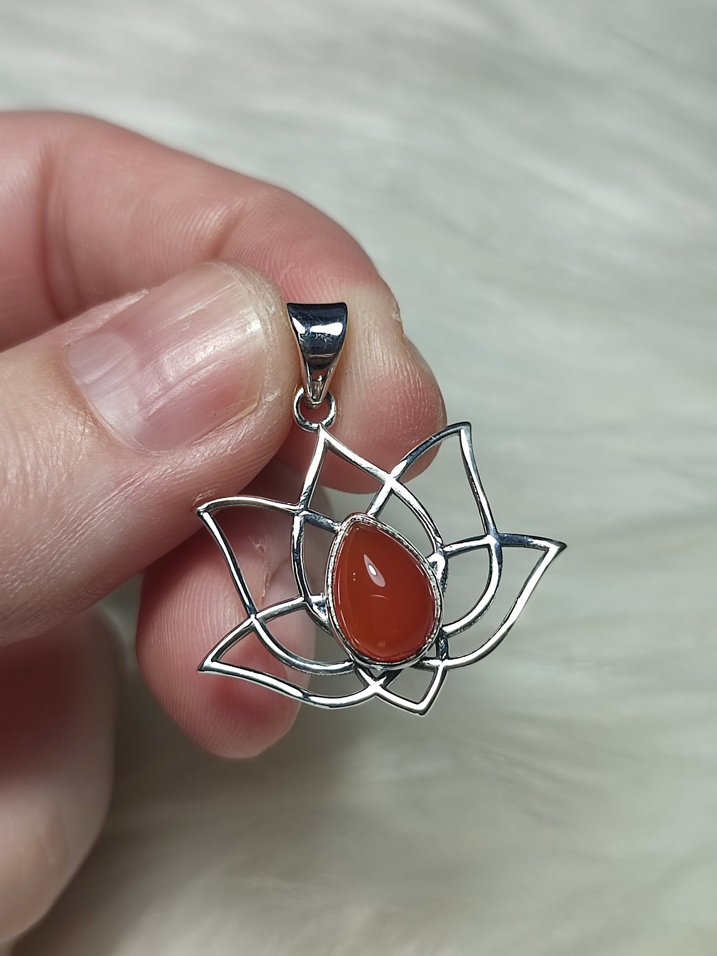 Colgante plata 925 Flor de Loto