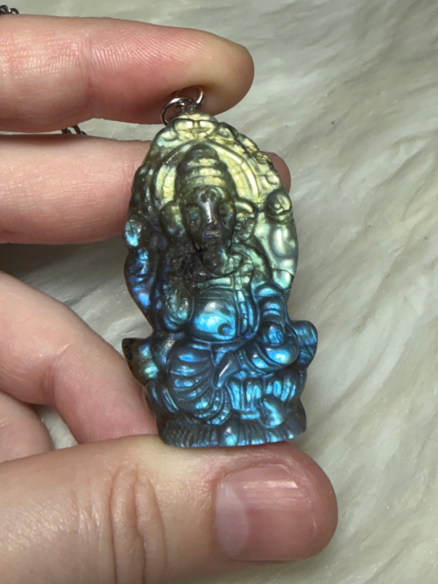 Collar Labradorita Ganesha - Ganesh n°238