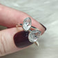 Anillo plata 925 con Diamante Herkimer Ajustable - VIDEO