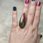Anillo baño de plata con jaspe sangre de dragón N°15