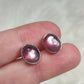 Pendientes plata 925 con mica morada n° 351