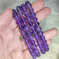 Pulseras bolas amatista - 7/8 mm