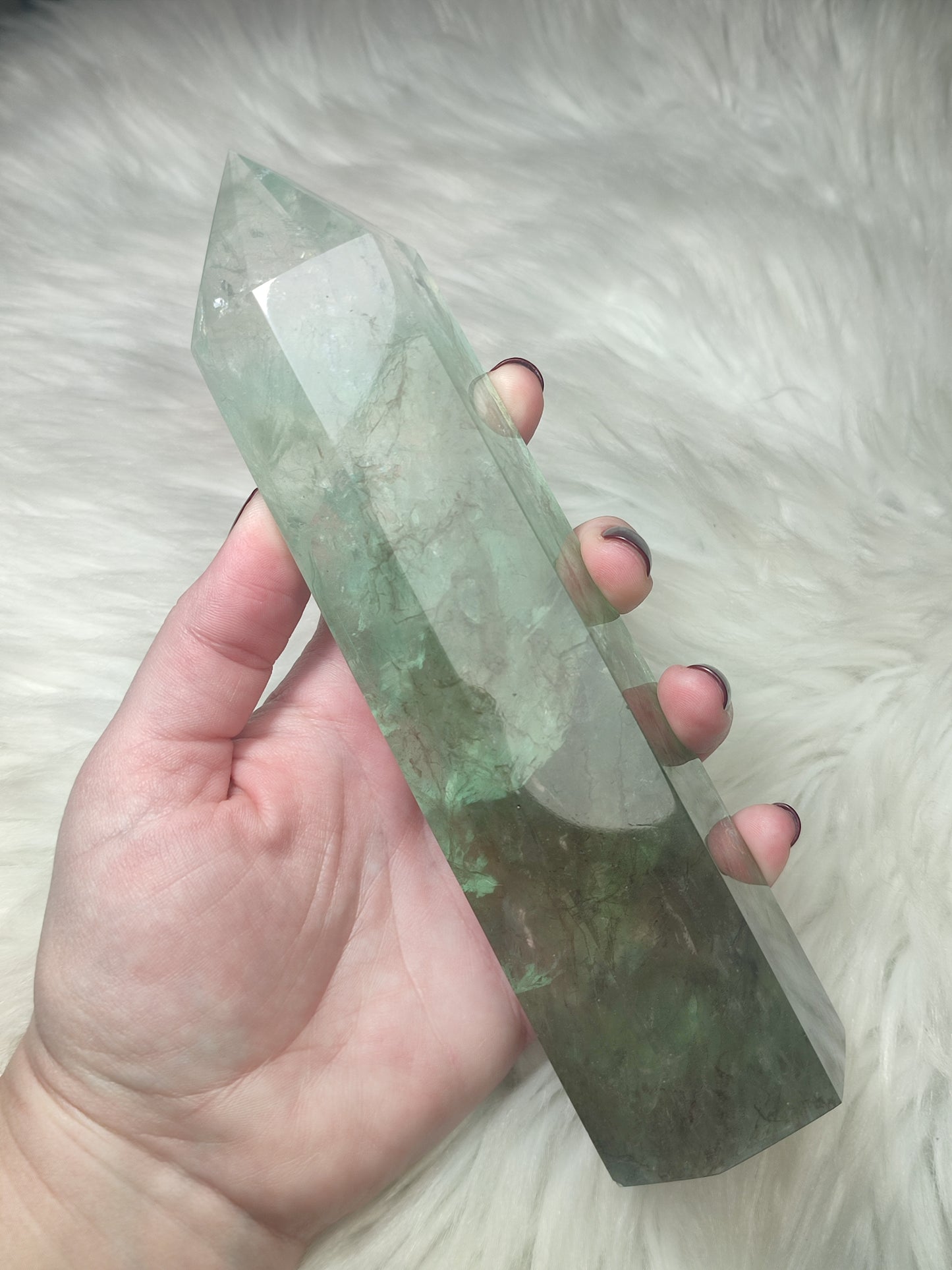 Gran Punta flúorita Ahumada 850 gramos n° 152 - Video