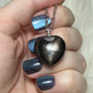 Colgante plata 925 hiperstena - corazón 372