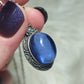 Colgante plata 925 con flúorita azul extra