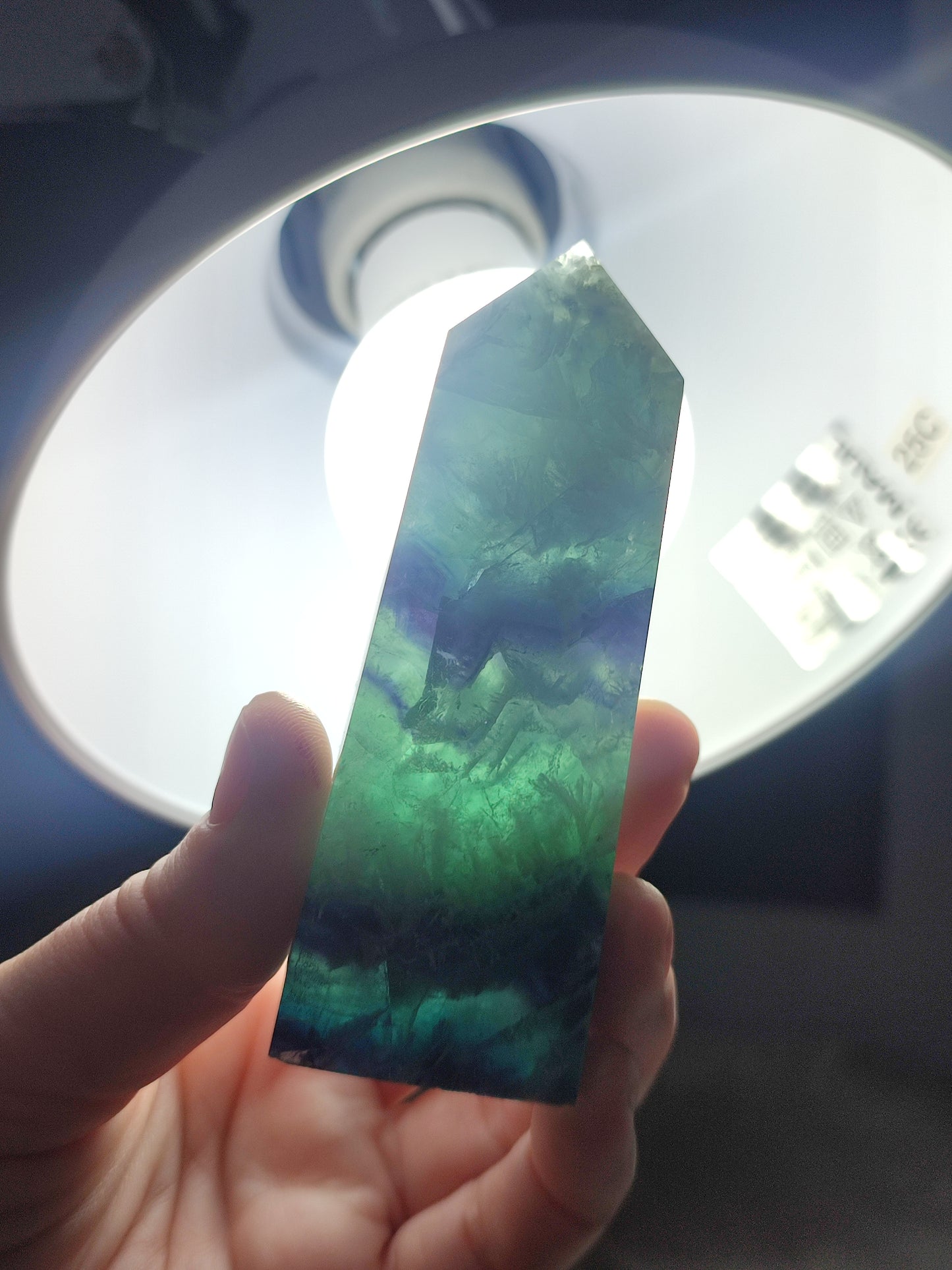 Punta fluorita snowflake número 36