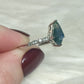 Anillo plata 925 con ágata musgo - ajustable n° 77