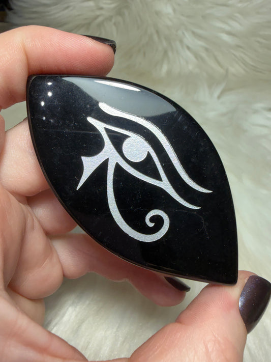 Ojo de Horus en obsidiana - 2 colores