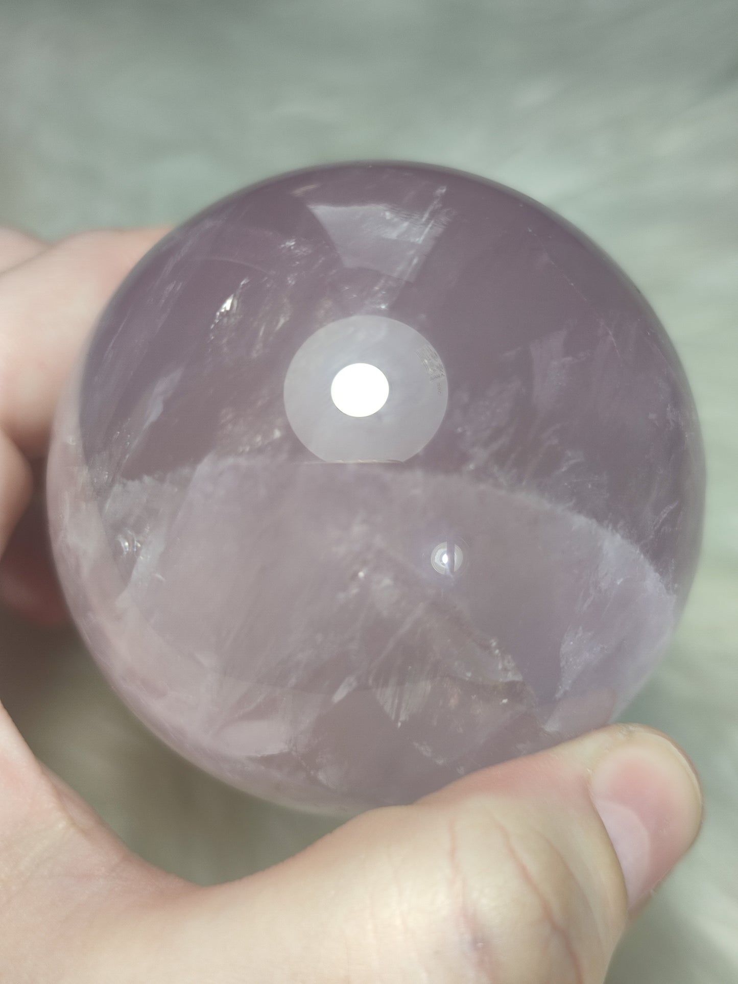 Esfera de cuarzo rosa de Madagascar 398 gramos - video
