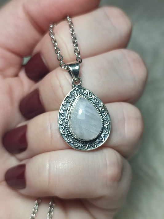 Colgante plata 925 con piedra luna n° 37